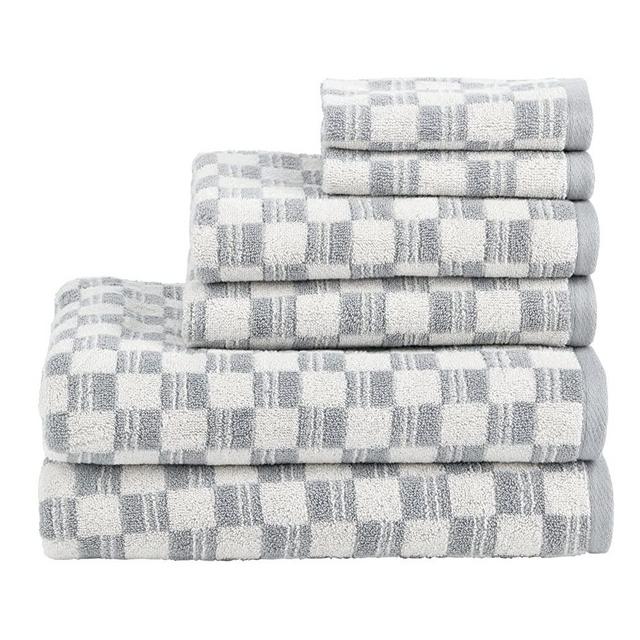 Nate Home by Nate Berkus 100% Cotton Textured Rice Weave 6-Piece Towel Set   2 Bath Towels, Hand Towels, and Washcloths, Soft and Absorbent for  Bathroom from mDesign - Set of 6