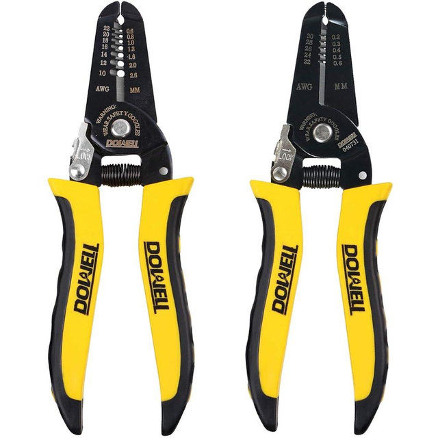 DOWELL 10-22AWG+22-30AWG Wire Stripping Tool Wire Stripper Cutter Pliers Tool Multi-Function Hand Tool for Electrician Craftsmanship 2-Piece