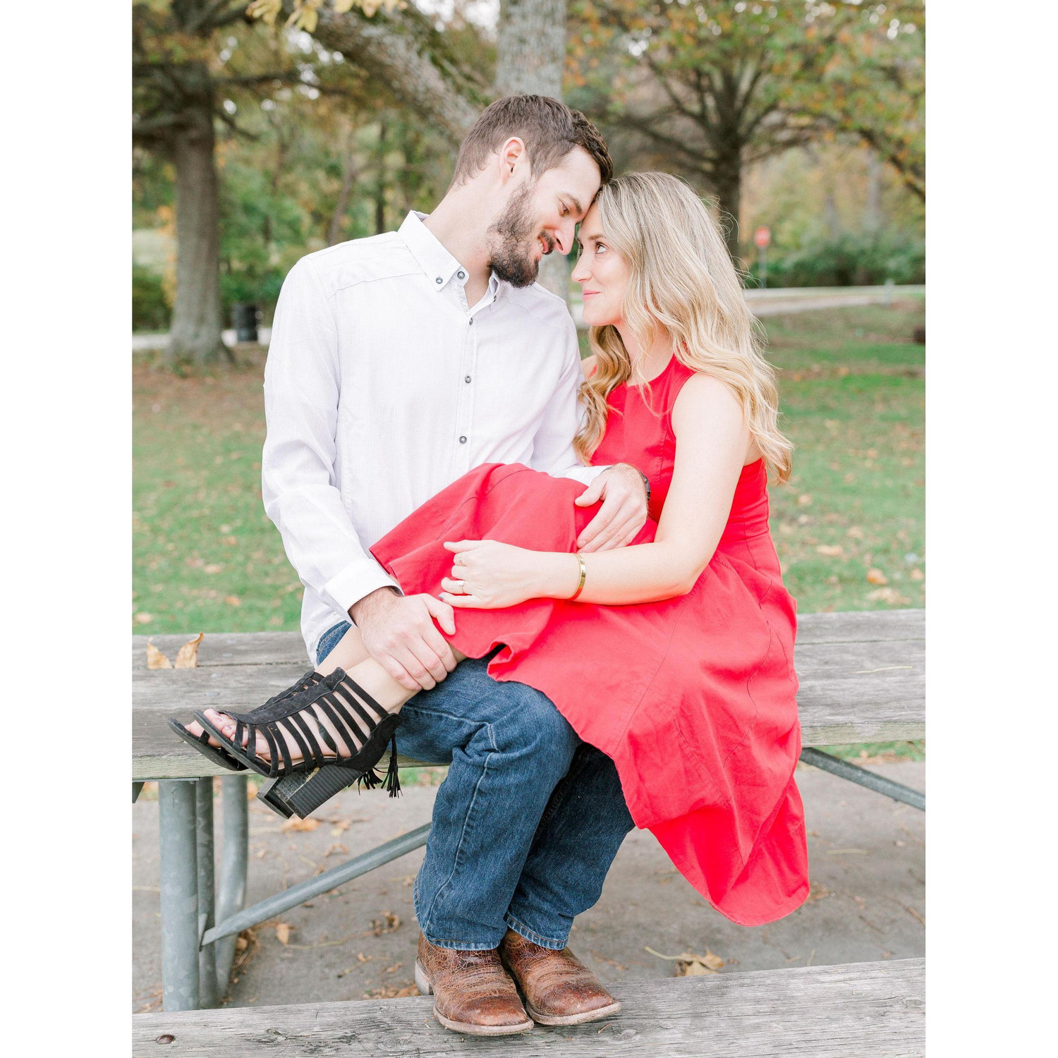 Lots of times when dating a tall man you have to choose between cropping the shoes or cropping the top of his head. It's a bonus when BOTH make the picture!