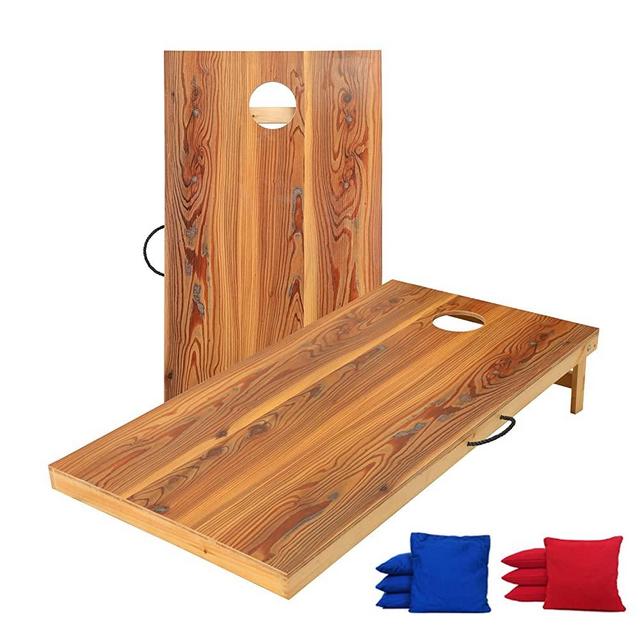 TIANNBU Solid Wood Premium Corn Hole Outdoor Game Set, 2 Regulation and Waterproof Cornhole Game Boards, with 8 Toss Bags, Perfect for Outdoor Indoor