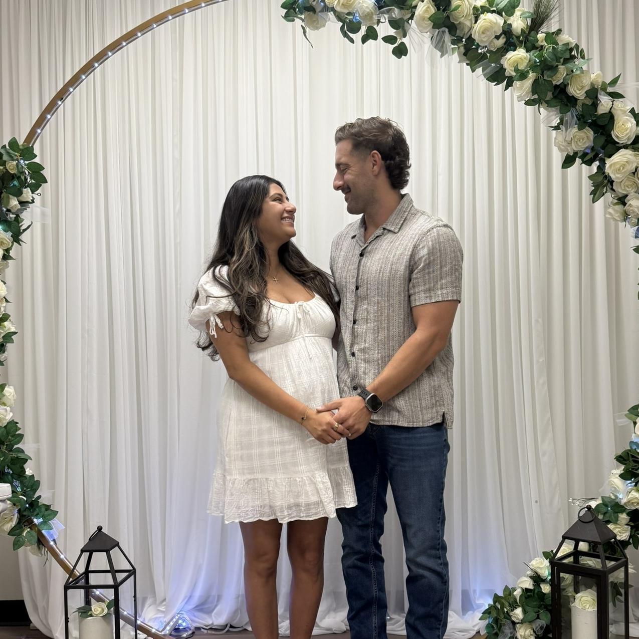 When we got married at the courthouse!