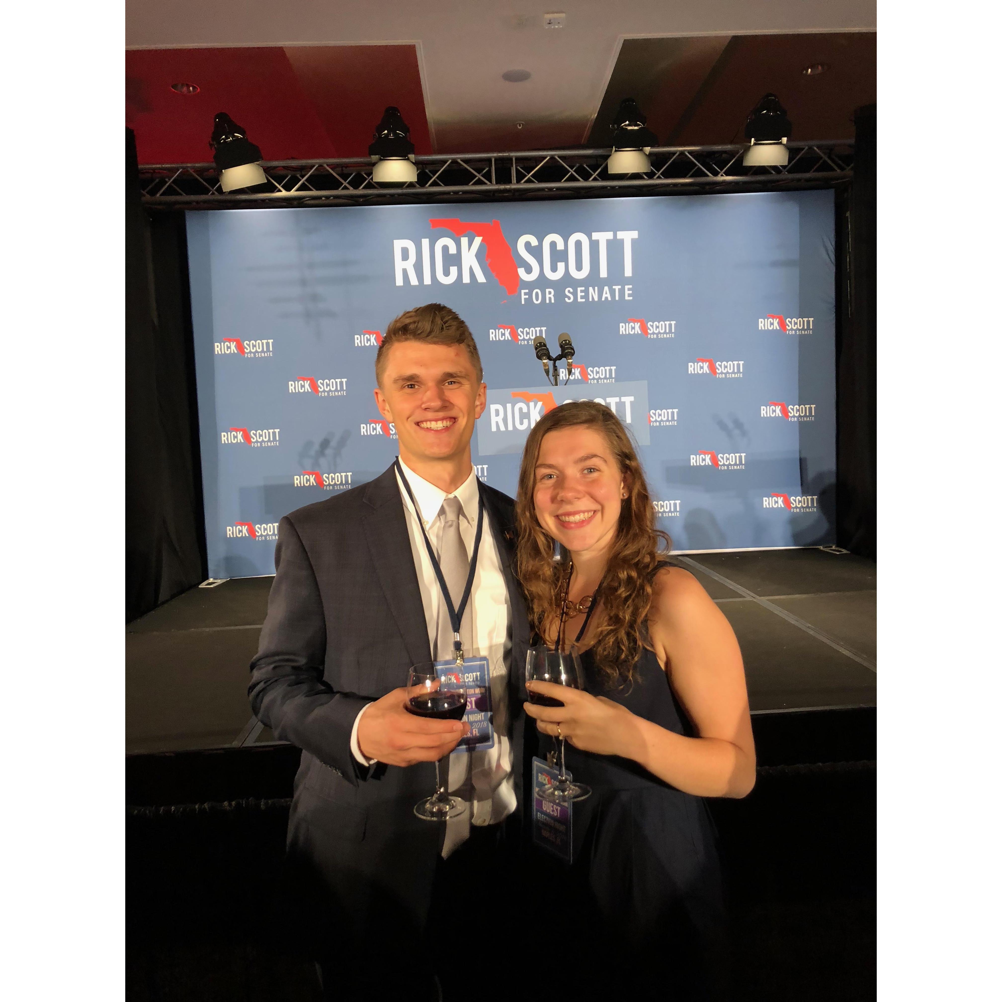 Fl Gov Rick Scott's Victory Party in Naples - Fall 2018