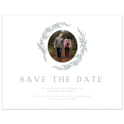 White Wedding Digital Save the Date - Rhys Photo