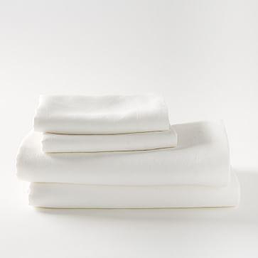 Belgian Linen Sheet Set, Queen, White