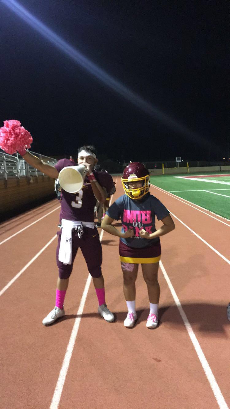 Pink out football game (: