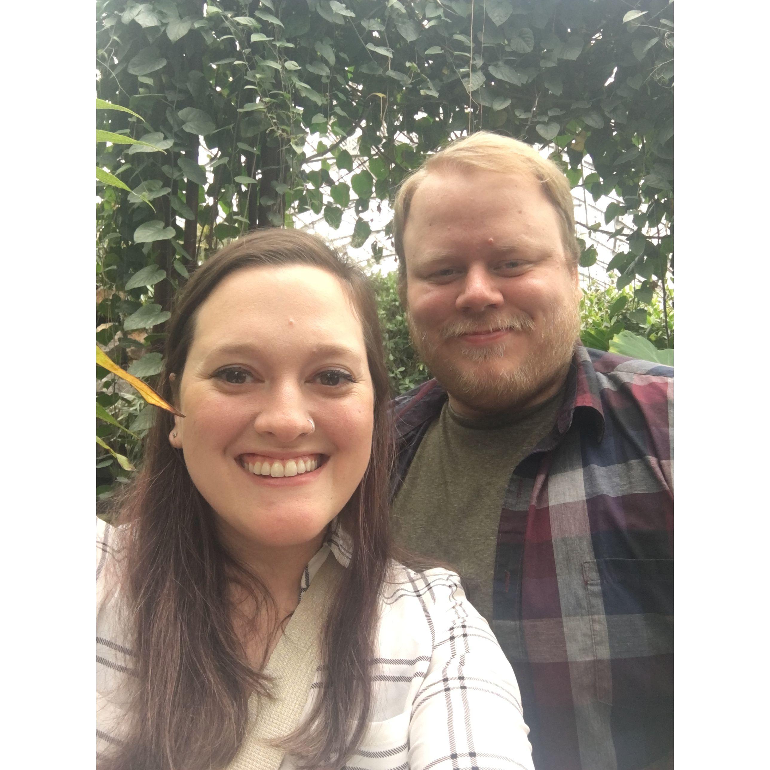 Our first date! Garfield Conservatory in Chicago