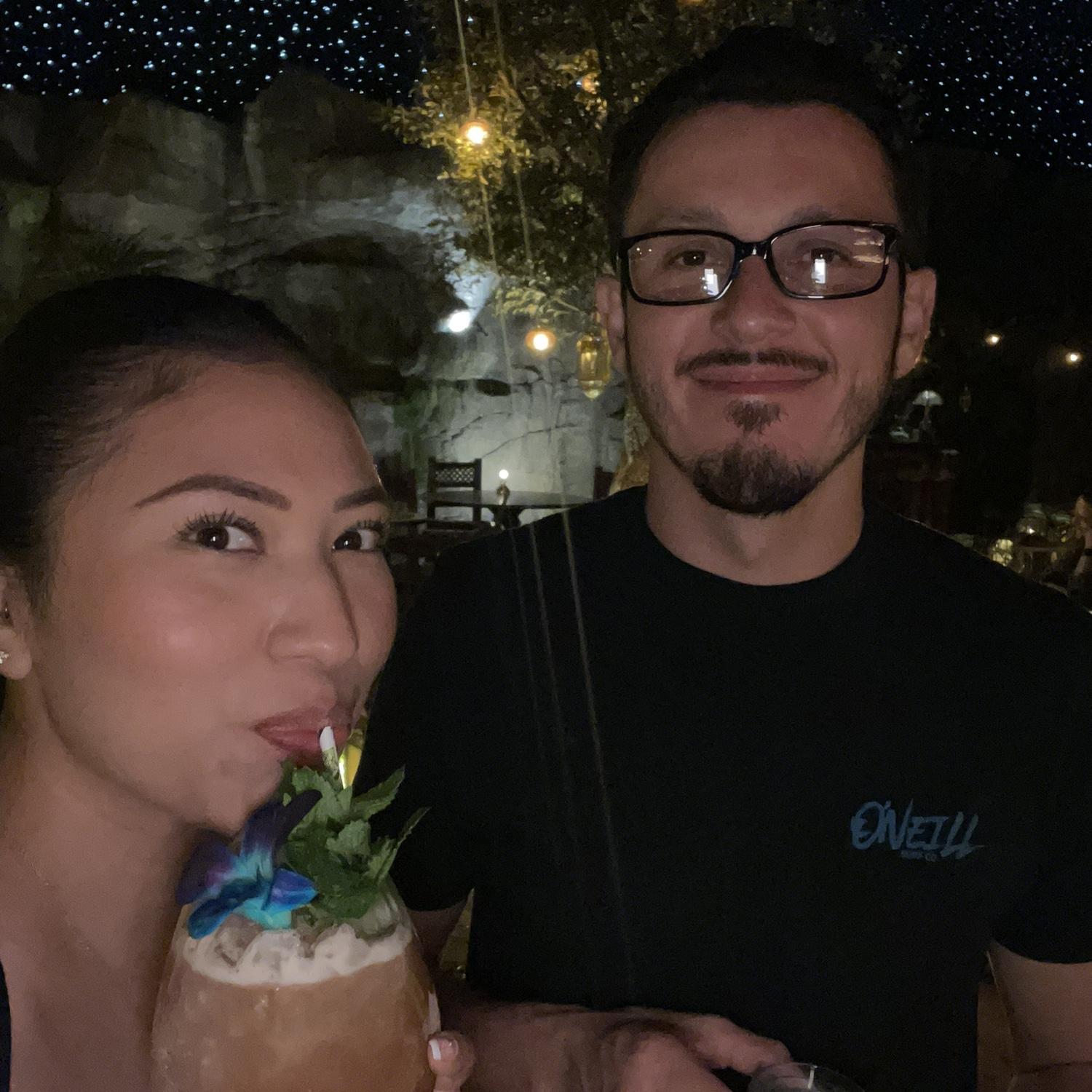 Enjoying some after dinner cocktails in San Diego. Our favorite city in California!