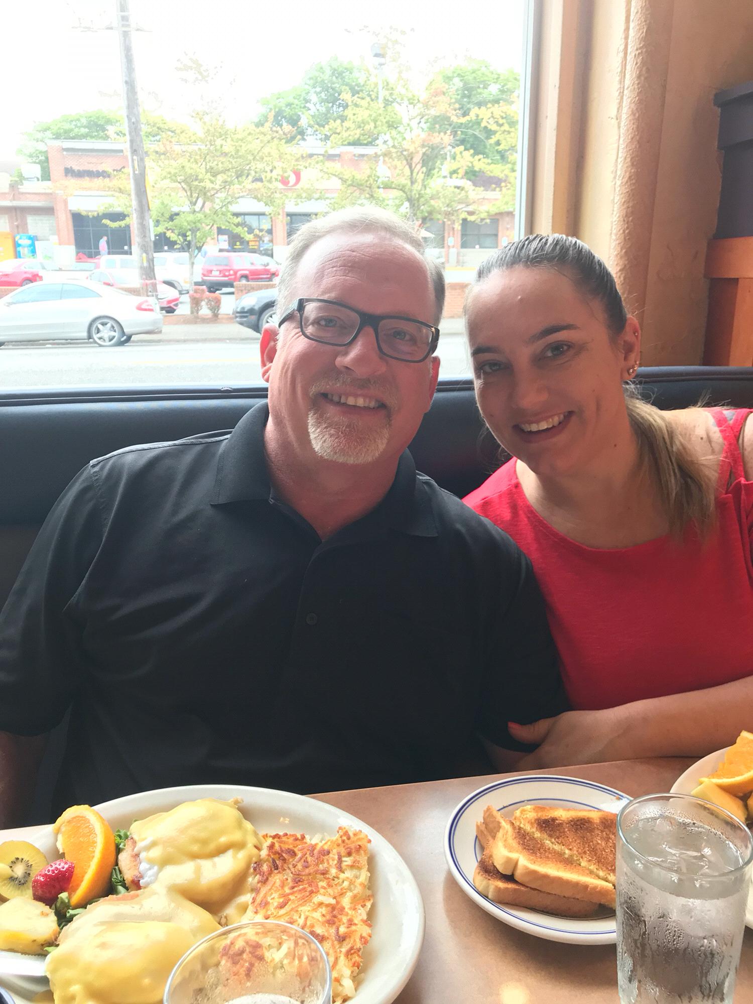 Breakfast before our ALaska cruise
