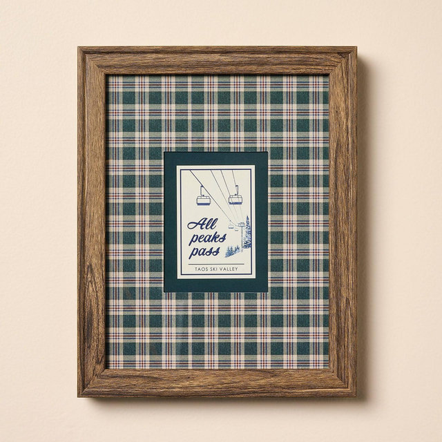 8"x10" Plaid Matte Ski Framed Wall Art - Hearth & Hand™ with Magnolia