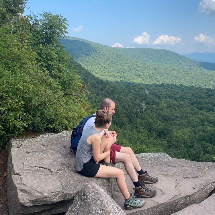 August 2021 - Up in Phoenicia, NY on a hike with Luke and his fam <3.