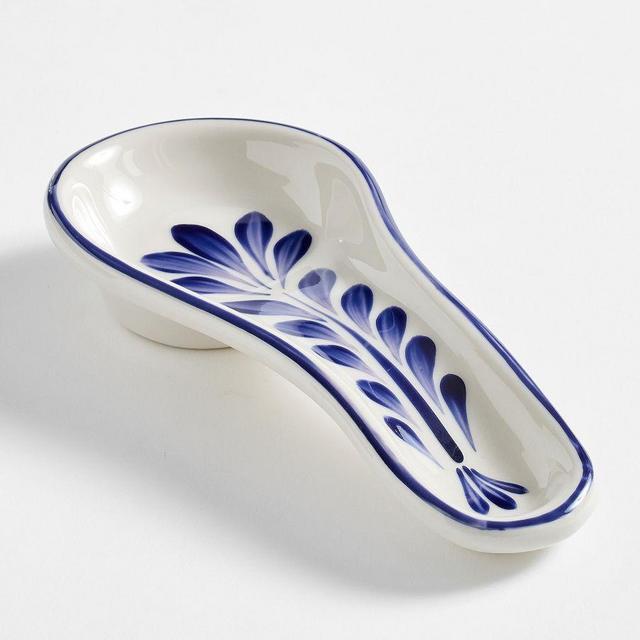 Puebla Porcelain Spoon Rest - Blue