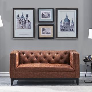 Cadman 2-Seat PU Leather Loveseat