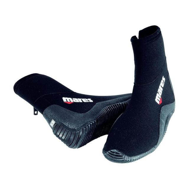 Mares Adult Classic 3mm Neoprene High Top Scuba Diving Boots for Men & Women - Wide Toecap, Leveled Sole & Side Zip