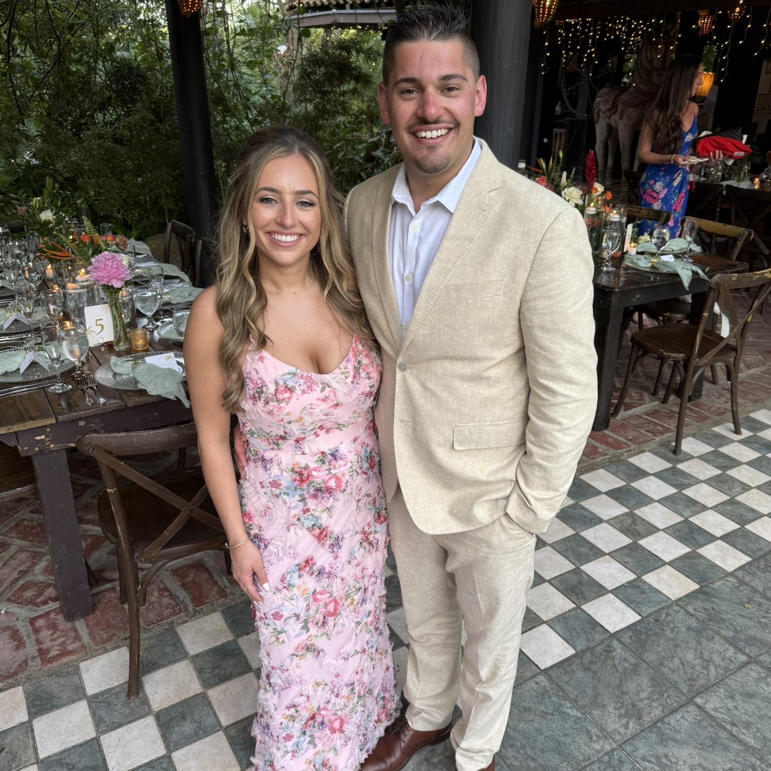 All dressed up for Maryann's sisters wedding in Puerto Rico!