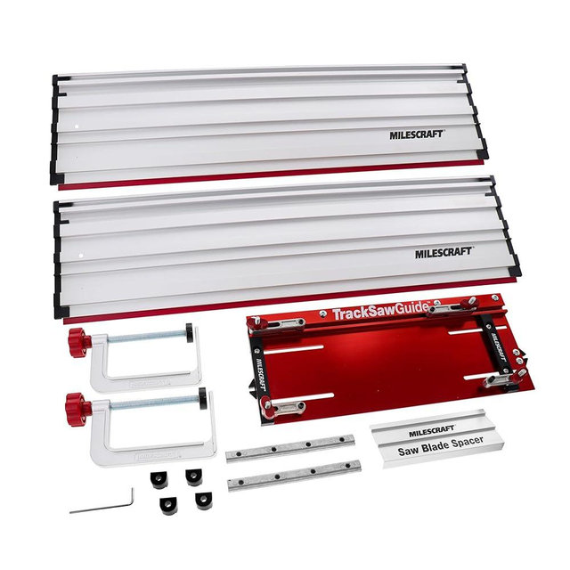 Milescraft 1409 Track Saw Guide - Universal for 7-1/4" Circular Saws, 50" Cutting Range, 2" Depth, Aluminum