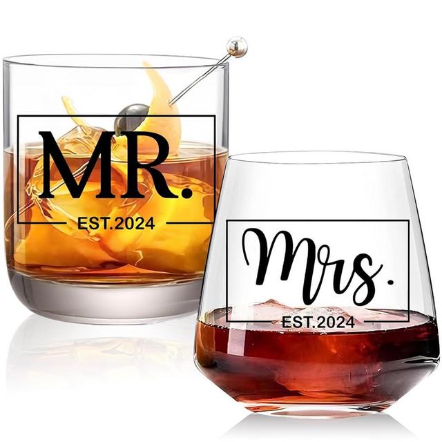 MR and mrs Gifts for Couple - Wedding Gifts for Bride and Groom, Engagement&Bridal Shower Gift,Unique Presents for Couple,Married,His and Her