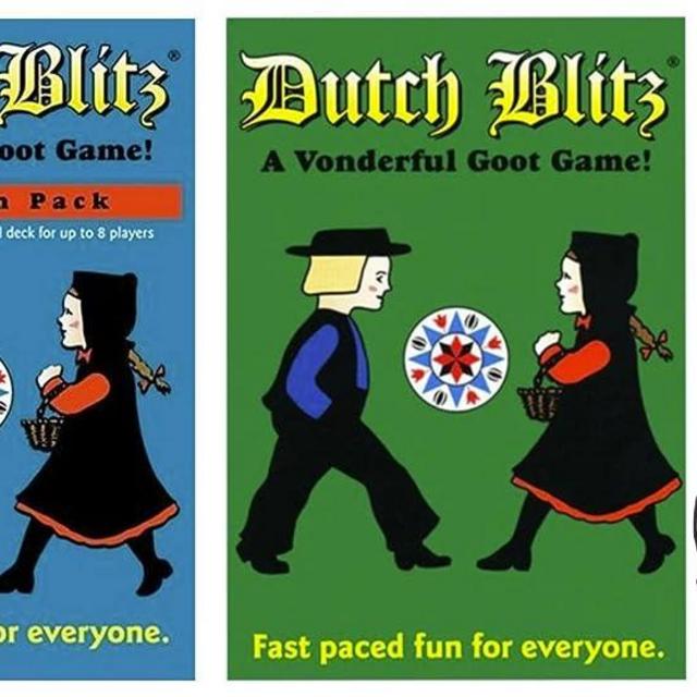 Original Dutch Blitz Card Game and Dutch Blitz Expansion Pack Bundle with Storage Bag by Mr Dice