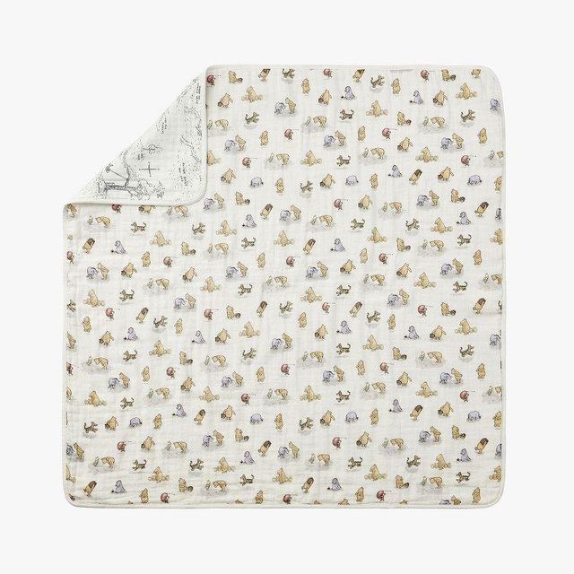 Oversized Muslin Disney's Winnie the Pooh Baby Blanket , Multi
