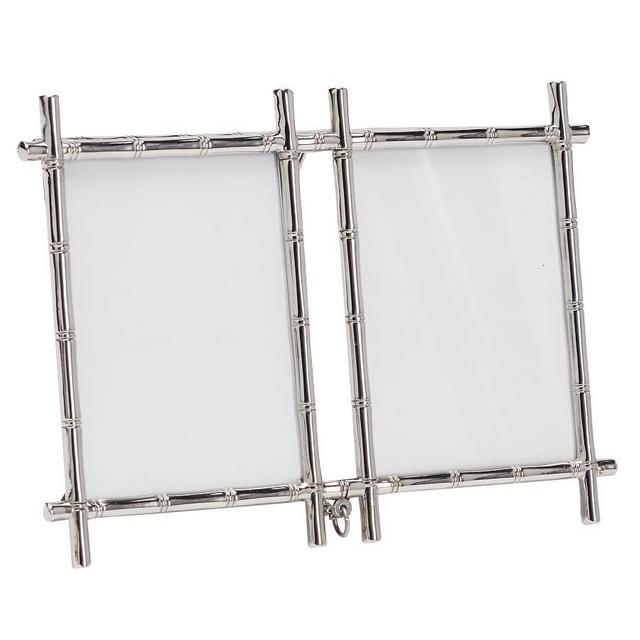 Bamboo Picture Frame, Silver 2 - 3" x 4"