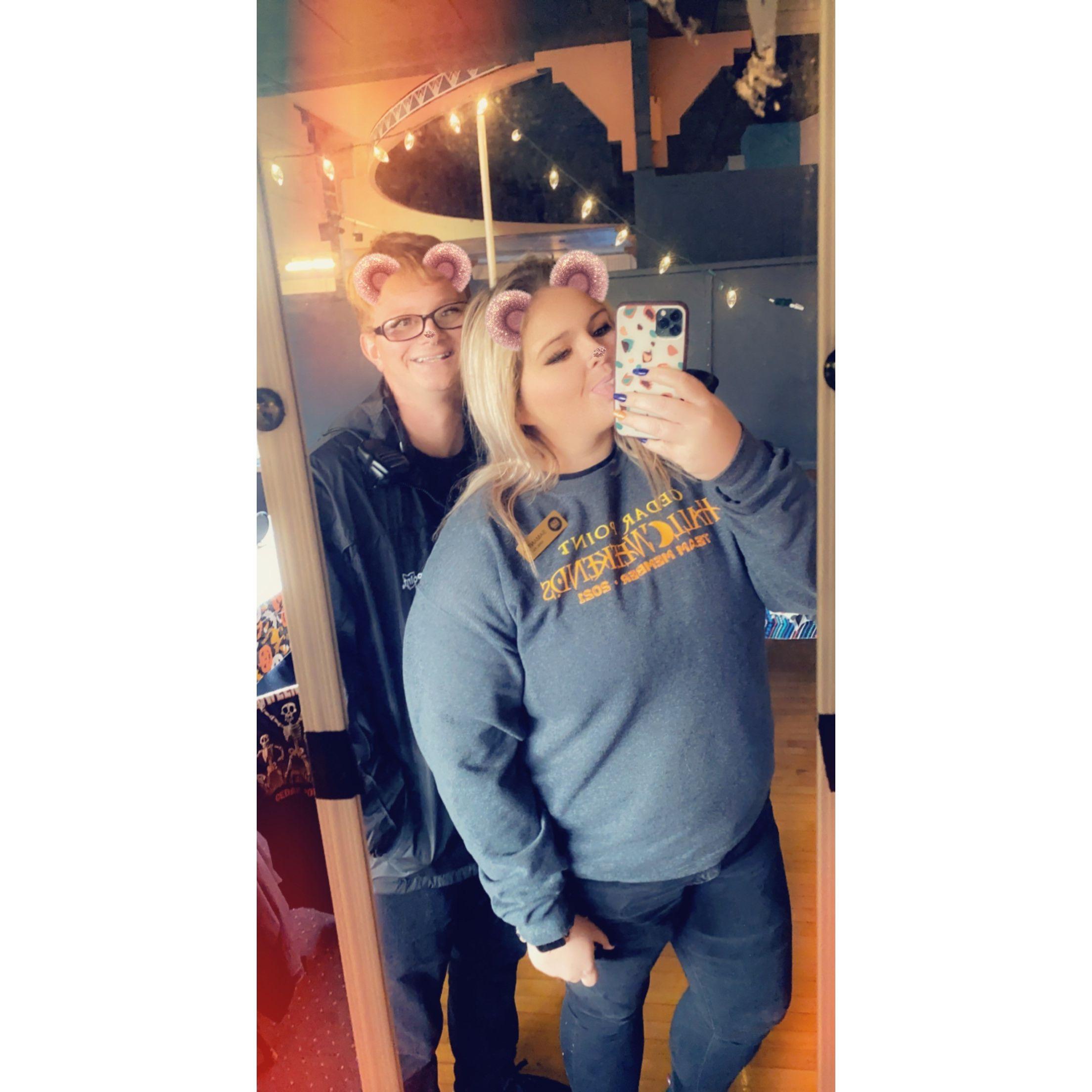 Working at Cedar Point together!