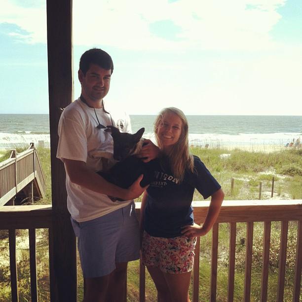 Oak Island, NC, right after we got Jasper. We had already mastered the awkward family photo.