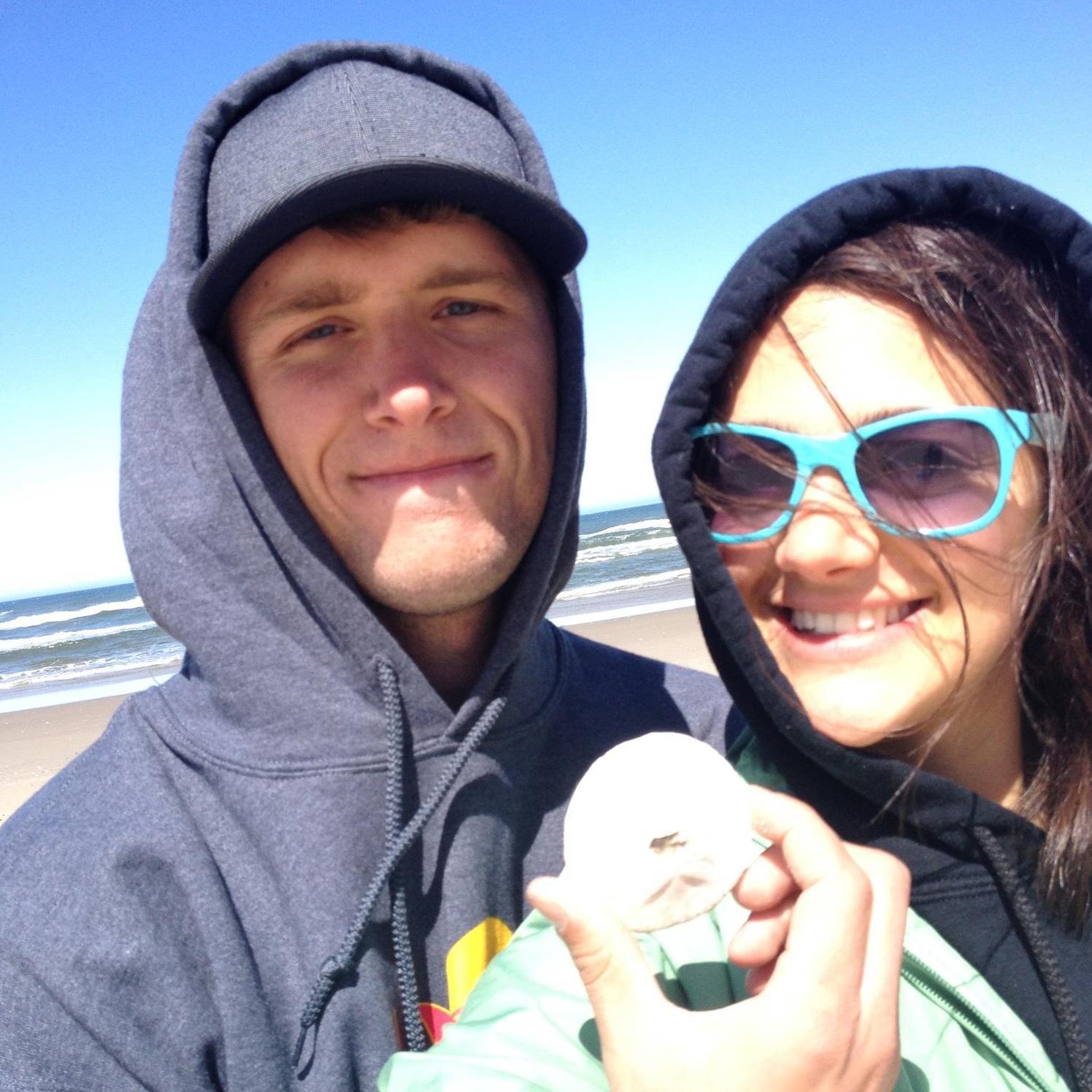 Our first sand dollar! Oregon Coast, 2014