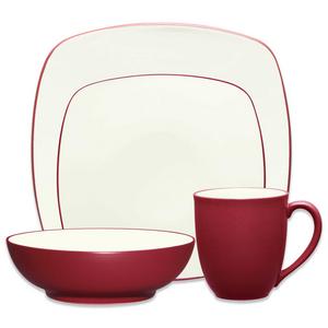 Noritake® Colorwave Square 4-Piece Place Setting in Raspberry