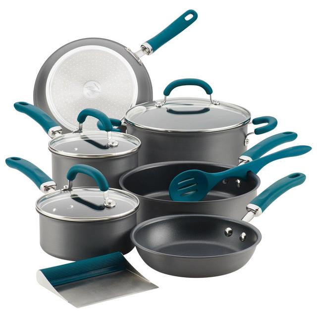 Rachael Ray Create Delicious 11 Piece Hard-Anodized Aluminum Non Stick Cookware Set