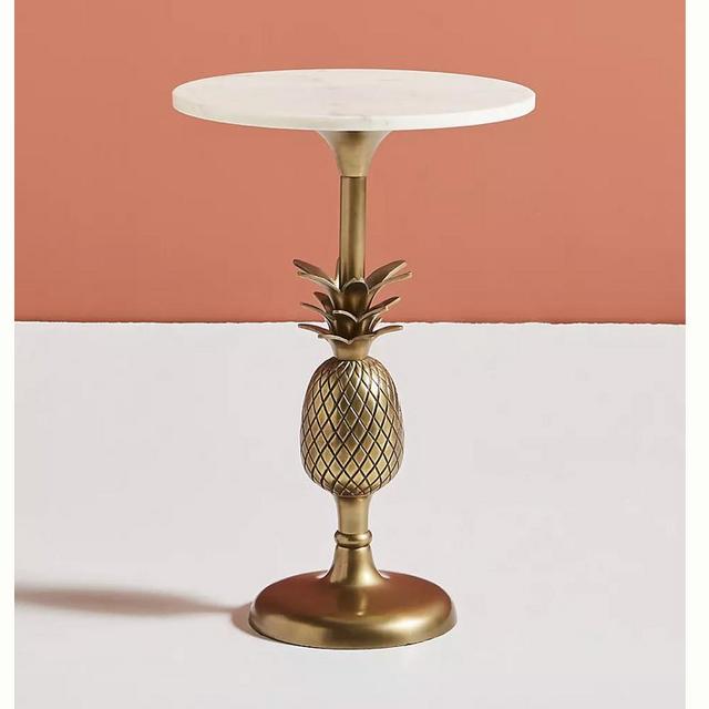 Anthropologie Pineapple Pedestal Side Table