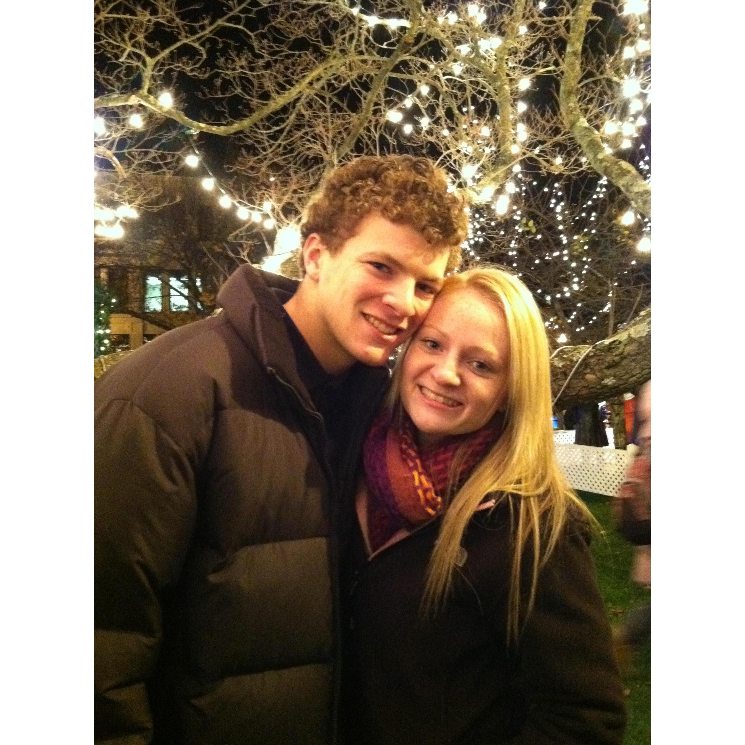 The traditional "Lighting of the Green" in Taunton.