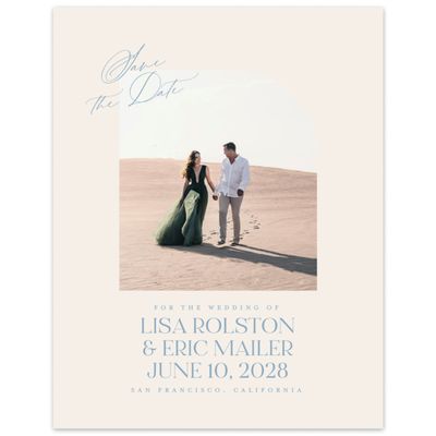Blue Elegant Wedding Digital Save the Date - Menton Photo