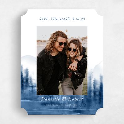 Blue Ticket Wedding Save the Date - Grove Photo