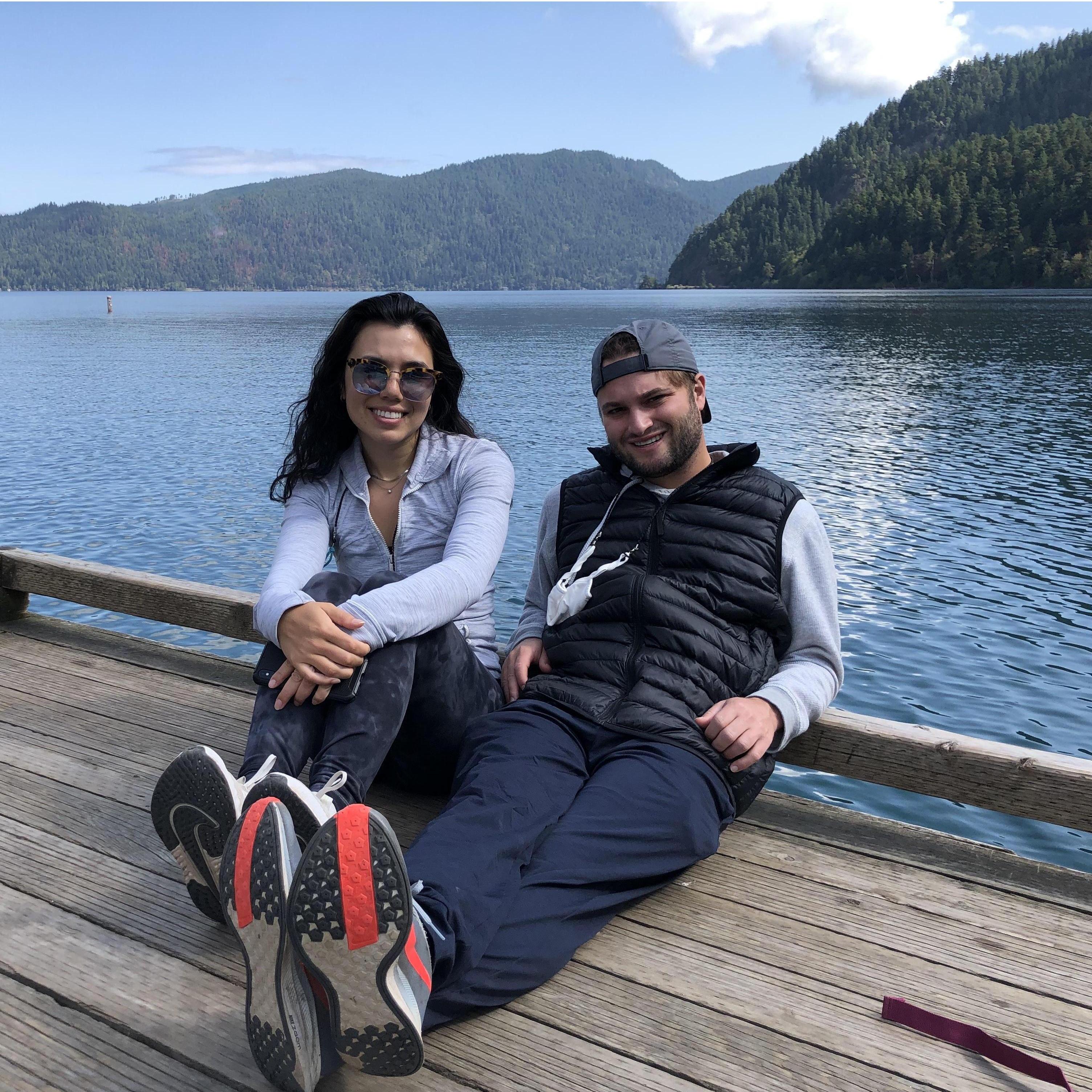Hiking our butts off in Washington, August 2020.