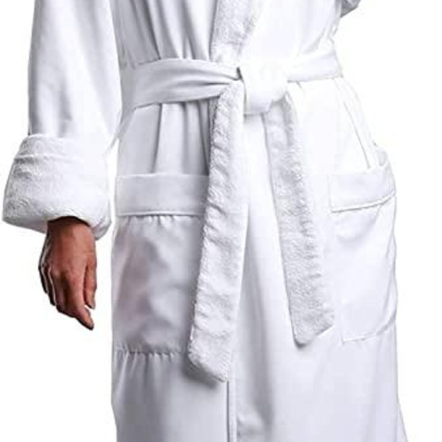 Plush Lined Microfiber Bath Robe for Women / Men (Unisex) Luxury Spa, Hotel Robe