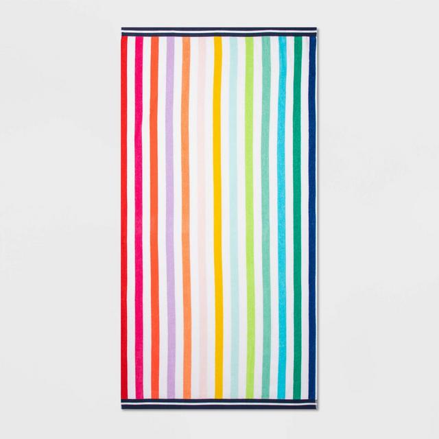 XL Vertical Striped Beach Towel - Sun Squad™