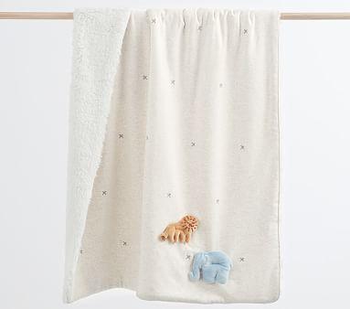 Playtime Sherpa Lion/Elephant Baby Blanket
