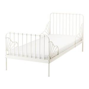 TODDLER BED    MINNEN Ext bed frame with slatted bed base, white