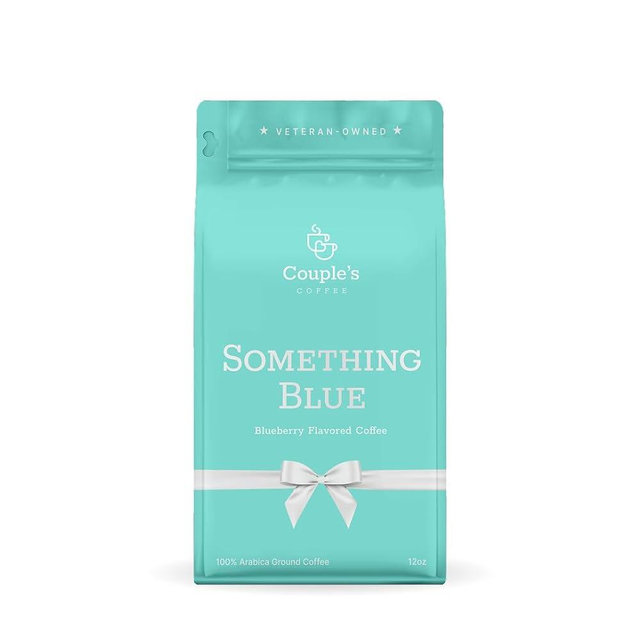 Couple’s Coffee Blueberry Flavored Ground Coffee | Something Blue Medium Roast Coffee | Perfect Something Blue Gift for Bride & Bride to Be Gifts | 12oz