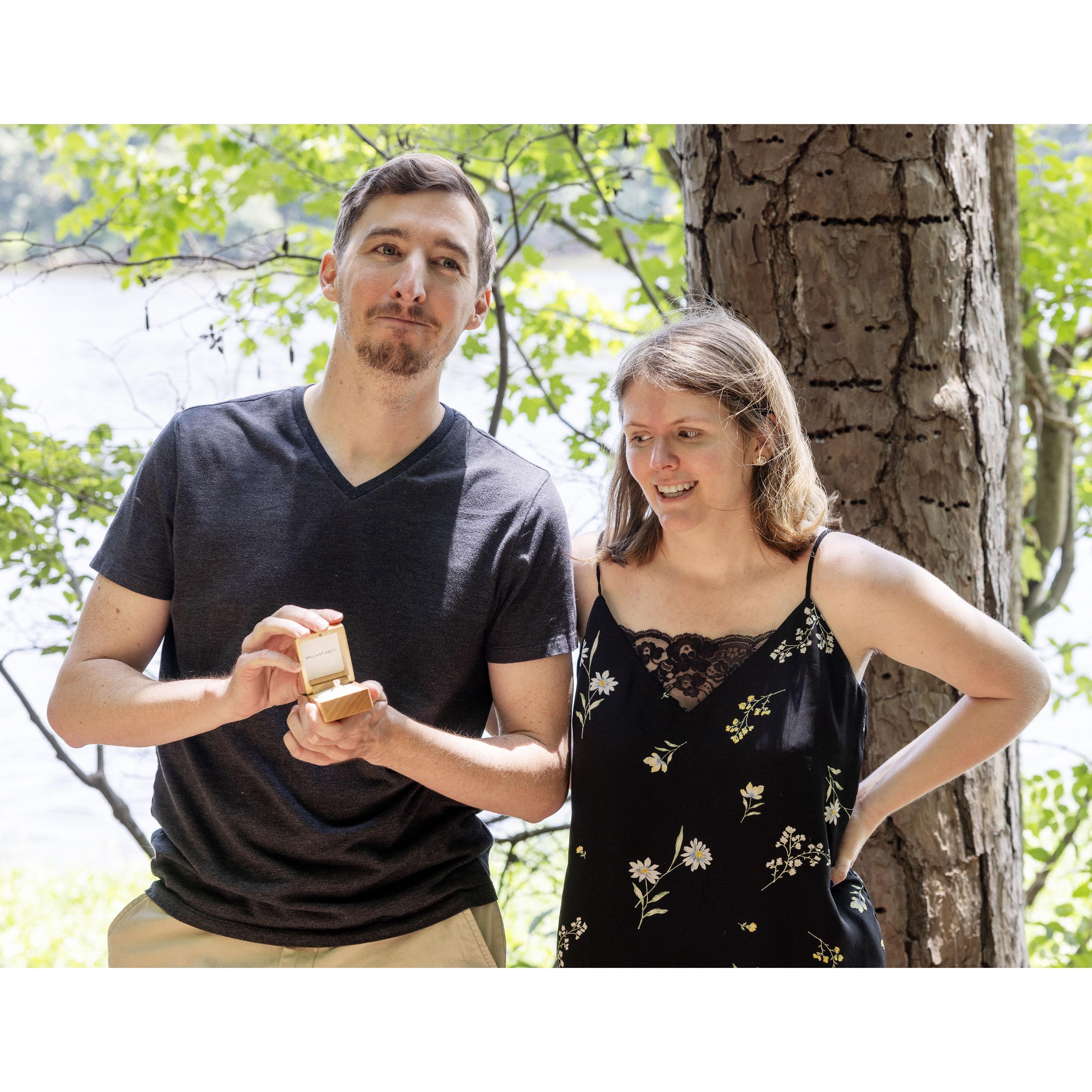 Best man Harry Sayer got these amazing engagement pictures at Piedmont Environmental Center this past May!