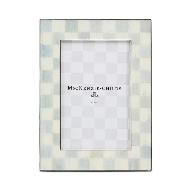 MacKenzie-Childs Sterling Check Silver Plated Frame, 4" x 6"