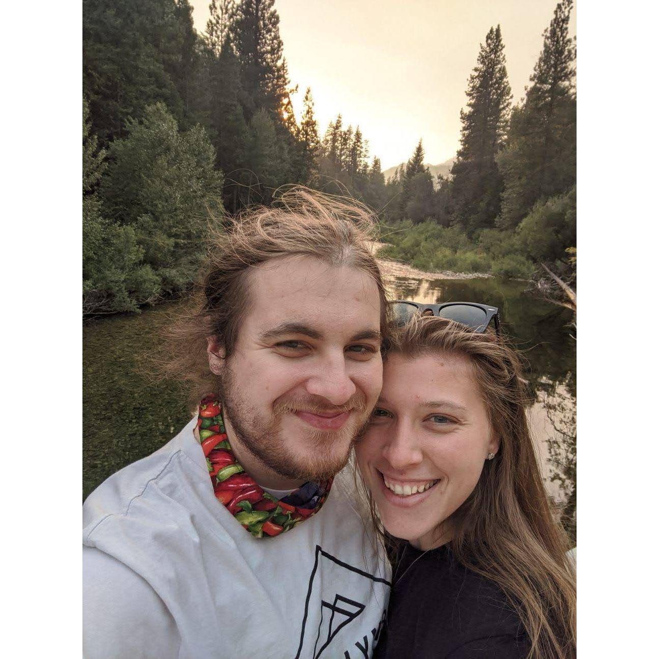 August 2020: Our long distance relationship led to many visits and several vacations together along the way. This picture was taken at Sequoia National Park on Kelly's first trip to visit Stuart in CA.