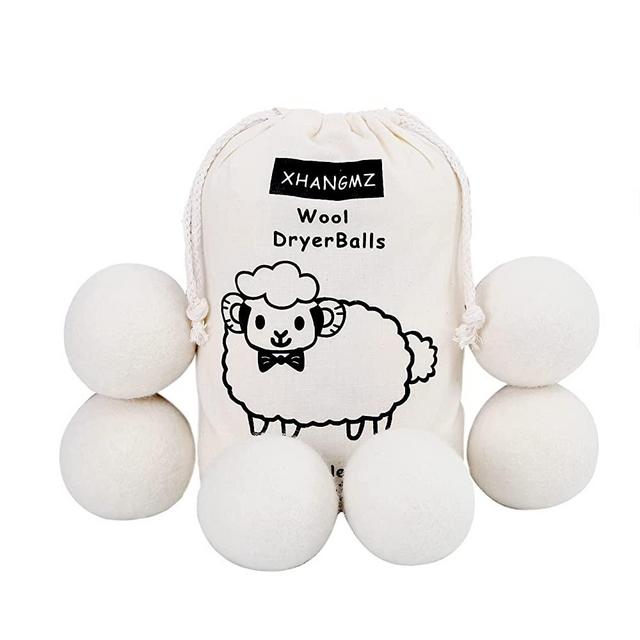 Wool Dryer Balls XHANGMZ 6 Pack XL Laundry Balls,New Zealand Wool Natural Organic Fabric,Baby Safe Without Chemical Additives,Clothing Anti Winding,Remove Static Electricity,Reusable,Saves Dry Time.