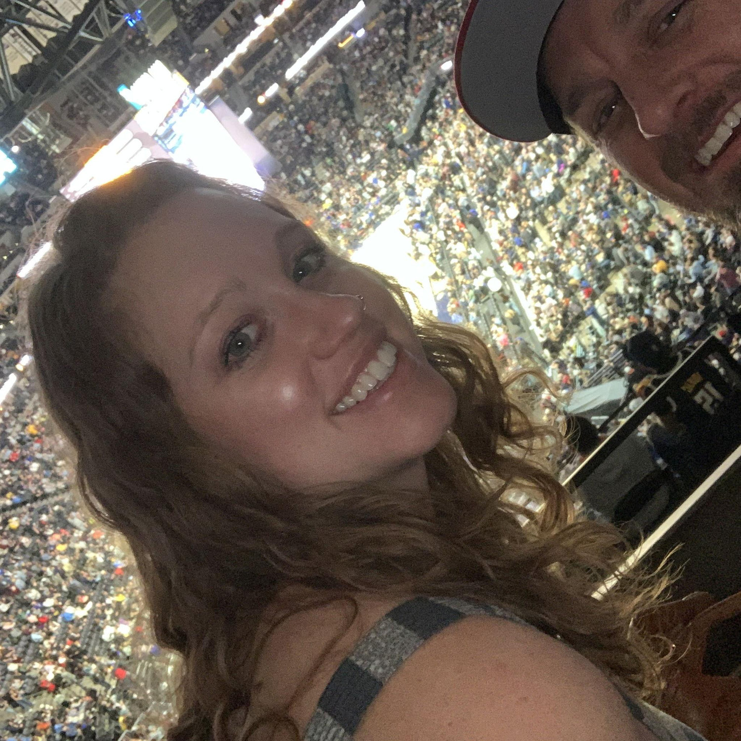 Nuggets game, cheering our favorite team!