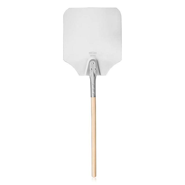 New Star Foodservice 50165 Aluminum Pizza Peel, Wooden Handle, 12 x 14 inch Blade, 36 inch overall