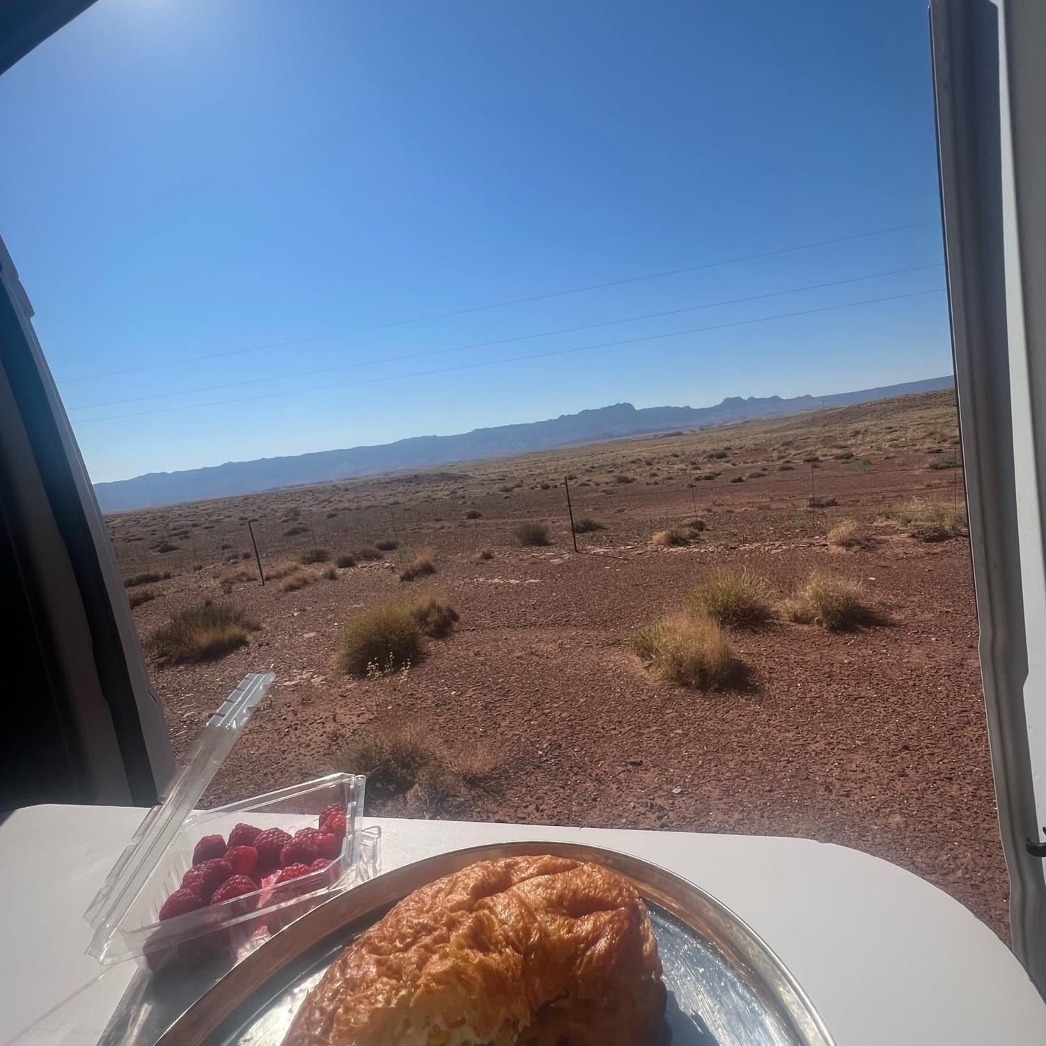 We stayed in a van, such a fun adventure.