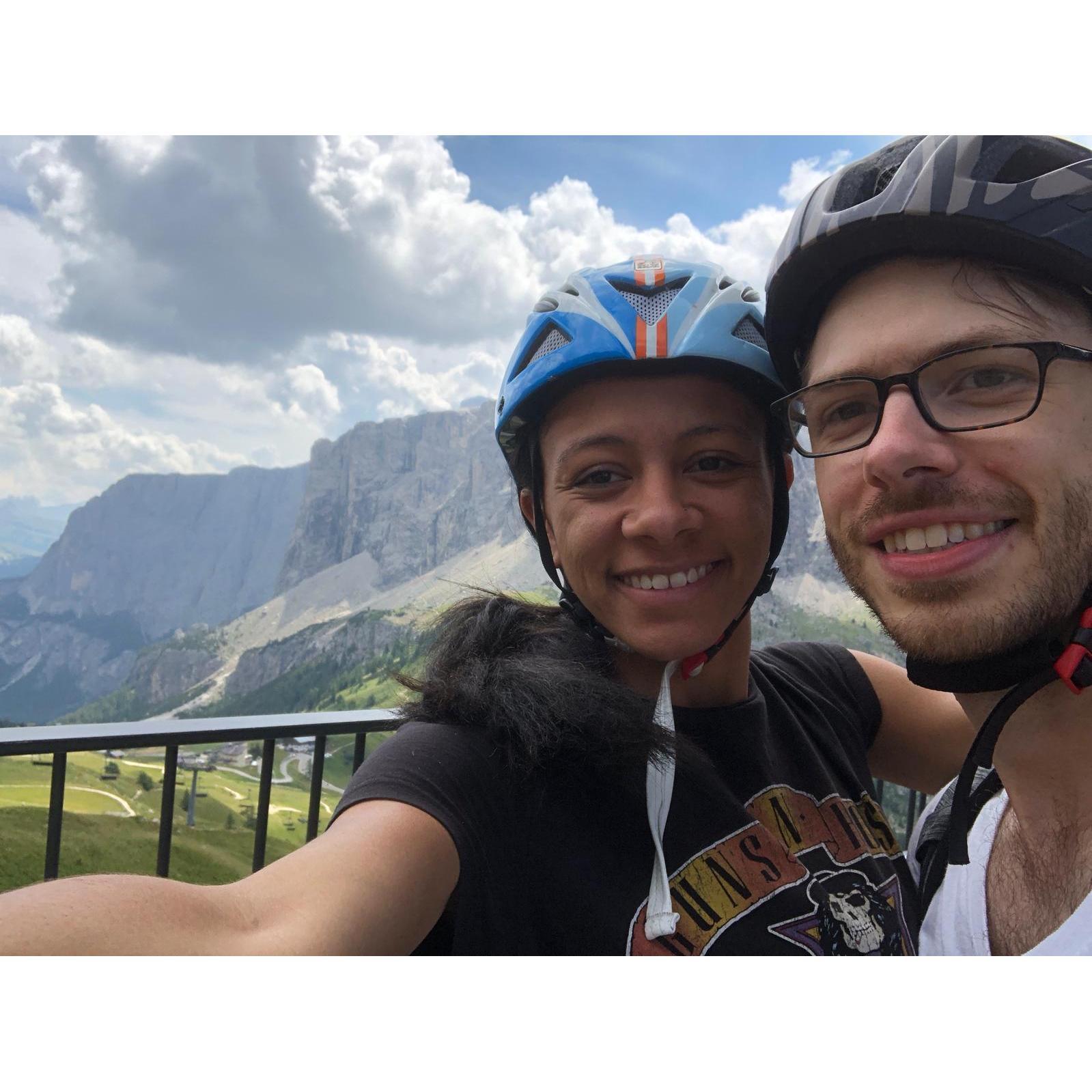 Biking in one of our favorite places, the Italian Dolomites!