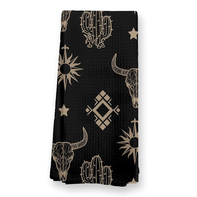 TopXmai Western Aztec Kitchen Towels, Western Gifts for Women,Aztec Hand Towels,Boho Western Hand Towels for Bathroom, Boho Western Decor, Western Kitchen Bathroom Decor, 16x24 Inch