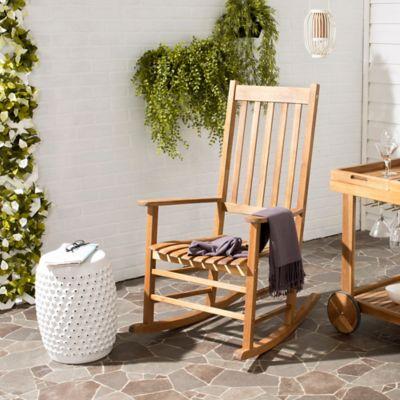 Safavieh Shasta Outdoor Rocking Chair in Teak