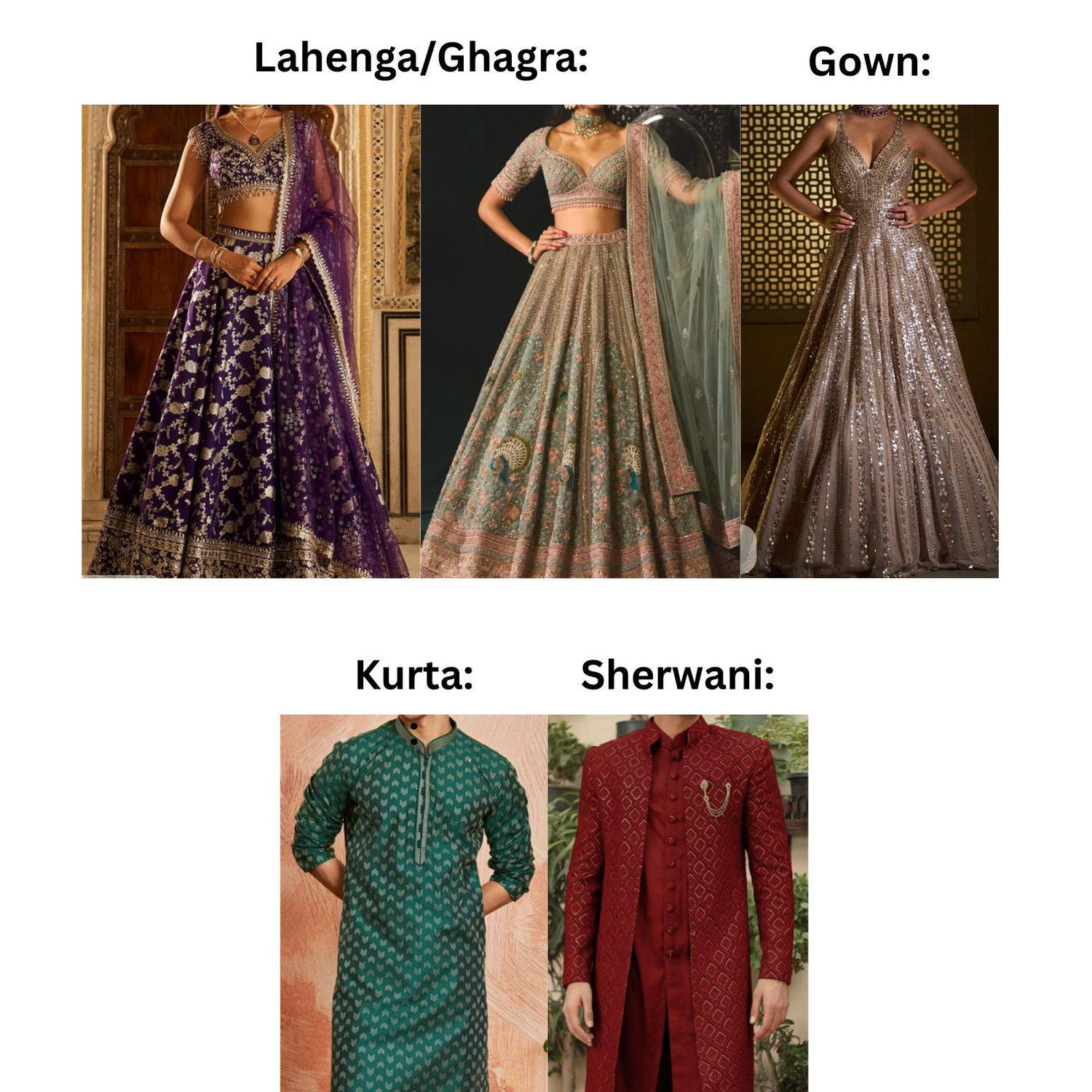 Sangeet Attire Examples