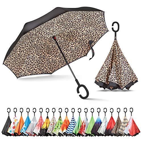 Sharpty Inverted Umbrella, Umbrella Windproof, Reverse Umbrella, Umbrellas for Women with UV Protection, Upside Down Umbrella with C-Shaped Handle